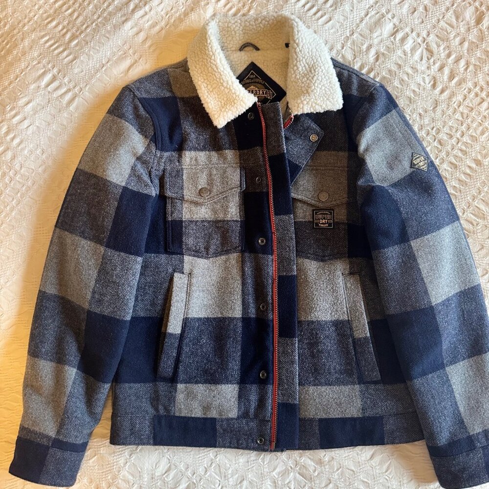 Superdry men Jacket Check Hacienda wool  - M